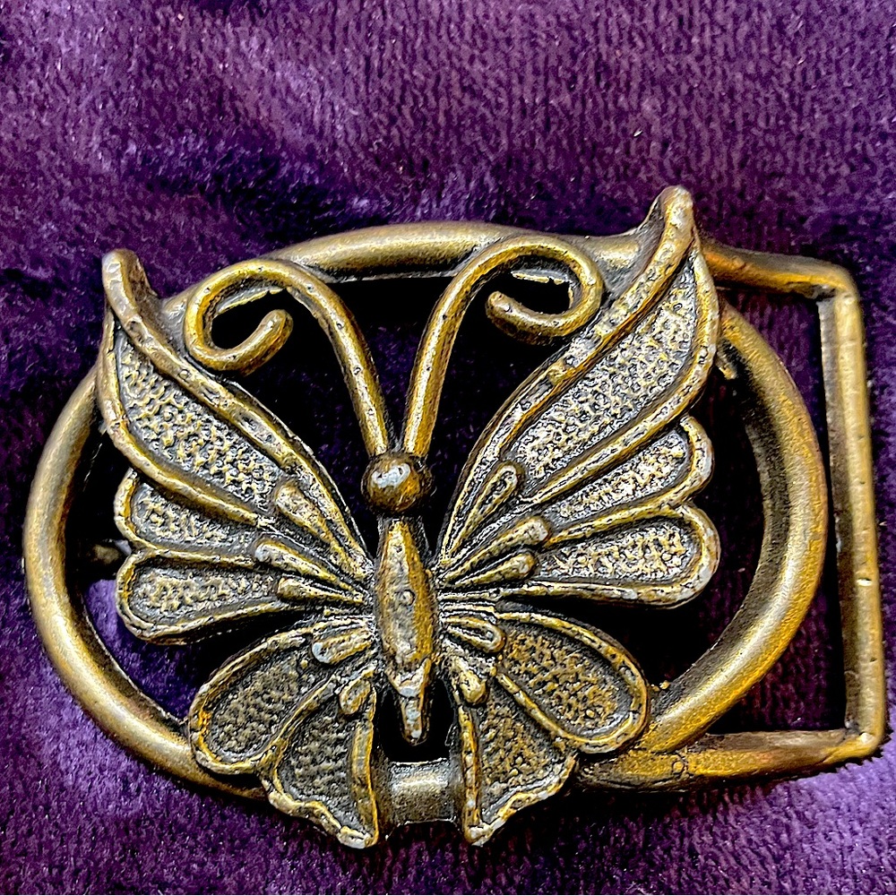 Vintage Butterfly Belt Buckle